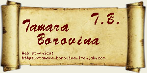 Tamara Borovina vizit kartica